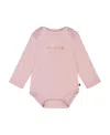 Deux Par Deux Girls' Organic Cotton Long Sleeve Romper - Baby In Pink