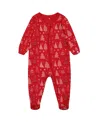 Deux Par Deux Girls' Organic Cotton One Piece Pajama Printed Christmas Tree - Baby In Printed Christmas Pine