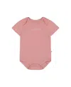 Deux Par Deux Girls' Organic Cotton Onesie - Baby In Soft Pink