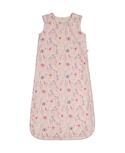 Deux Par Deux Girls' Organic Cotton Shoulder Snap Zipper Sleep Sack - Baby In Pink