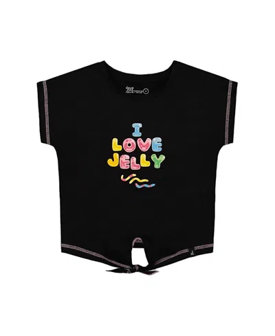 DEUX PAR DEUX DEUX PAR DEUX GIRLS' ORGANIC COTTON TEE WITH PRINT AND KNOT - BIG KID