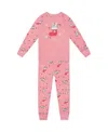 Deux Par Deux Girls' Organic Cotton Two-piece Pajamas - Baby In Pink