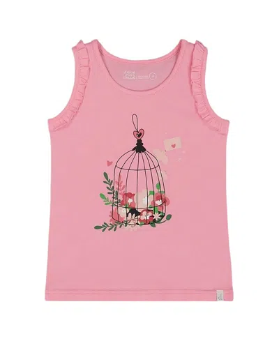 DEUX PAR DEUX DEUX PAR DEUX GIRLS' ORGANIC COTTON WITH FRILLS CANDY TANK TOP - BIG KID