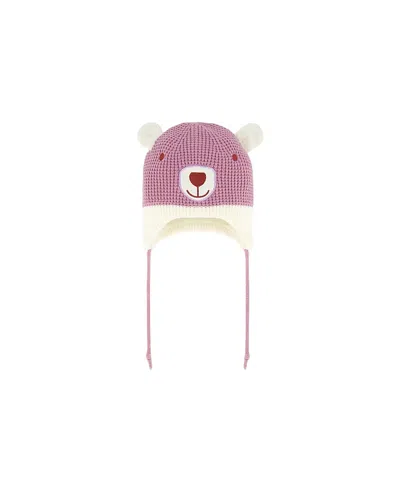 Deux Par Deux Kids'  Girls' Peruvian Knit Hat - Baby In Orchid Haze