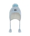 Deux Par Deux Girl's Peruvian Knit Hat Air Blue And Light Pink