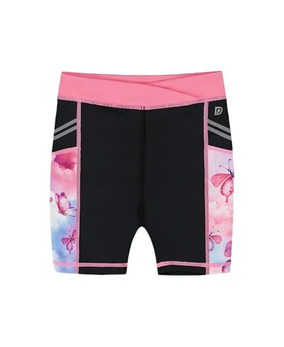 DEUX PAR DEUX DEUX PAR DEUX GIRLS' PRINTED ATHLETIC BIKER BUTTERFLIES SHORT - BIG KID