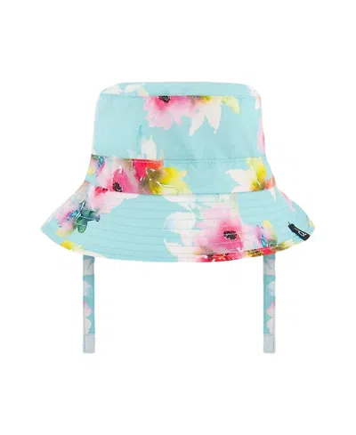 Deux Par Deux Girls' Printed Beach Sun Hat - Little Kid In Blue