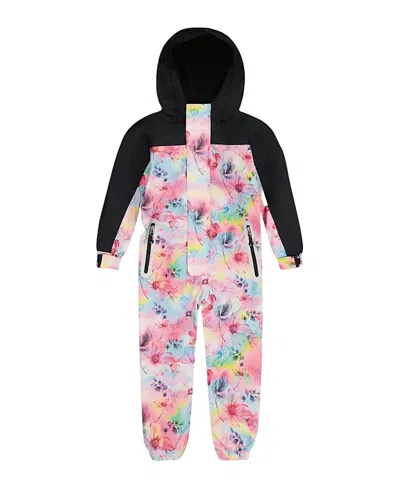 DEUX PAR DEUX DEUX PAR DEUX GIRLS' PRINTED BUTTERFLIES MID-SEASON ONE-PIECE OUTERWEAR- LITTLE KID