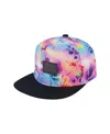 Deux Par Deux Girls' Printed Cap - Baby In Butterflies On Multicolored