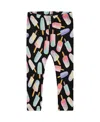 Deux Par Deux Girls' Printed Capri Leggings Ice Lollipops - Little Kid