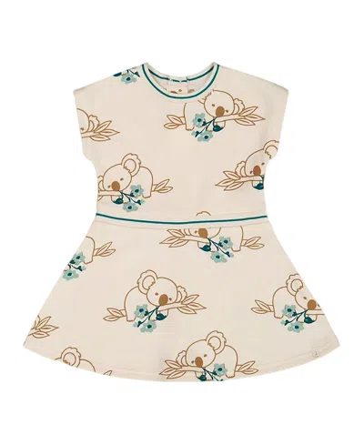 DEUX PAR DEUX DEUX PAR DEUX GIRLS' PRINTED FRENCH TERRY DRESS - LITTLE KID