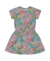 Deux Par Deux Girls' Printed French Terry Flamingos Dress - Big Kid