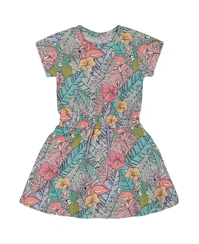 DEUX PAR DEUX DEUX PAR DEUX GIRLS' PRINTED FRENCH TERRY DRESS - LITTLE KID