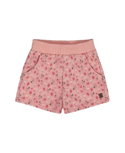 DEUX PAR DEUX DEUX PAR DEUX GIRLS' PRINTED FRENCH TERRY FLOWERS SHORT - LITTLE KID