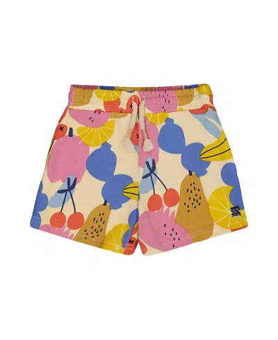 Deux Par Deux Girls' Printed French Terry Short - Big Kid In Multi