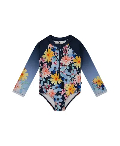 DEUX PAR DEUX DEUX PAR DEUX GIRLS' PRINTED LONG SLEEVE RASHGUARD - LITTLE KID