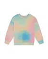 Deux Par Deux Little Girl's Printed Long Sleeve Top Multicolored Tie Dye In Multicolored Tie Dye