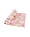 Deux Par Deux Girls' Printed Muslin Blanket - Baby In Pink And White Flowers