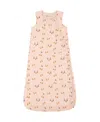 Deux Par Deux Girls' Printed Muslin Sleep Sack - Baby In Peach With Pears Print