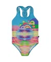 Deux Par Deux Little Girl's Printed One-piece Swimsuit Multicolored In Multicolored
