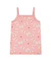 Deux Par Deux Girls' Printed Organic Butterflies Cotton Tank Top - Little Kid, Big Kid