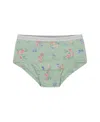 Deux Par Deux Girls' Printed Organic Cotton Boy Short Panty - Little Kid, Big Kid In Multi
