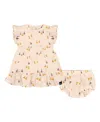 Deux Par Deux Girls' Printed Organic Cotton Dress And Bloomer Set - Baby