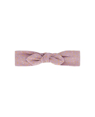 Deux Par Deux Girls' Printed Organic Cotton Headband - Baby In Pink