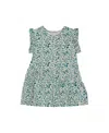 Deux Par Deux Girls' Printed Organic Cotton Tunic Top - Baby In Green