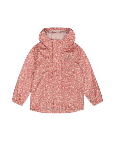 DEUX PAR DEUX DEUX PAR DEUX GIRLS' PRINTED PACKABLE WINDBREAKER SMALL FLOWERS - LITTLE KID