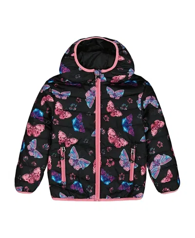 DEUX PAR DEUX DEUX PAR DEUX GIRLS' PRINTED QUILTED MID-SEASON BUTTERFLIES JACKET - BABY