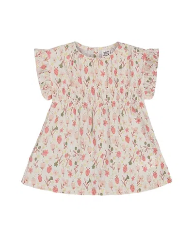 DEUX PAR DEUX DEUX PAR DEUX GIRLS' PRINTED SEERSUCKER BLOUSE WITH FRILLS - LITTLE KID