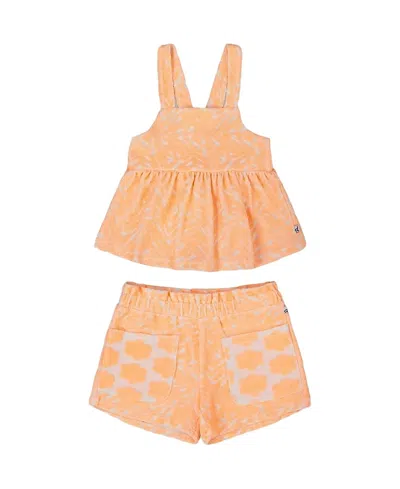 DEUX PAR DEUX DEUX PAR DEUX GIRLS' PRINTED TERRY TANK TOP AND SHORTS SET - LITTLE KID