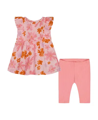 DEUX PAR DEUX DEUX PAR DEUX DEUX PAR DEUX GIRLS' PRINTED TUNIC AND SOLID LEGGINGS SET - BIG KID
