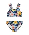 Deux Par Deux Girls' Printed Two-piece Swimsuit - Little Kid In Multi