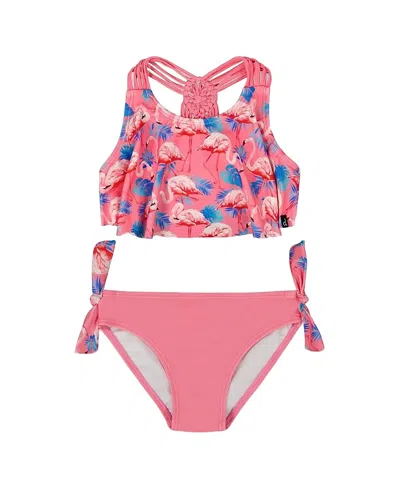 DEUX PAR DEUX DEUX PAR DEUX GIRLS' PRINTED TWO-PIECE SWIMSUIT - LITTLE KID