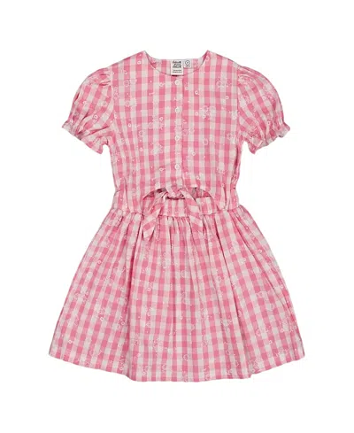DEUX PAR DEUX DEUX PAR DEUX GIRLS' PUFF SLEEVE DRESS WITH WAIST TIE - BIG KID
