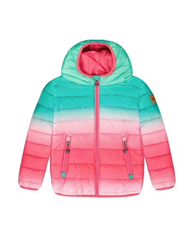Deux Par Deux Girls' Quilted Mid-season Jacket - Little Kid In Pink