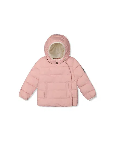 Deux Par Deux Girls' Quilted Primaloft Car Seat Adapted Winter Jacket - Little Kid In Multi