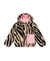 Deux Par Deux Reversible Mid-season Jacket Zebra In Multi