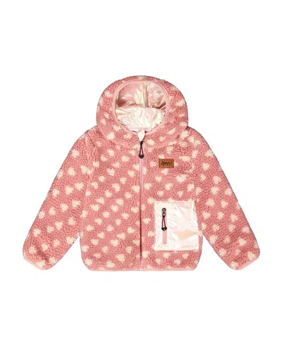 DEUX PAR DEUX DEUX PAR DEUX GIRLS' REVERSIBLE MID-SEASON SHERPA JACKET - BIG KID
