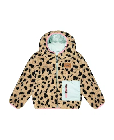 DEUX PAR DEUX DEUX PAR DEUX GIRLS' REVERSIBLE MID-SEASON SHERPA JACKET - LITTLE KID