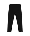 Deux Par Deux Girls' Ribbed Leggings - Big Kid In Black
