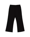 Deux Par Deux Ribbed Leggings Bootleg With Slit In Black
