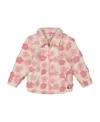 Deux Par Deux Girls' Sherpa Overshirt - Big Kid In Pink