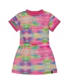 Deux Par Deux Little Girl's Short Sleeve Mesh Beach Dress Multicolored In Multicolored