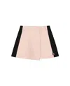 Deux Par Deux Girl's Skort With Contrast Front Light Pink In Rose Smoke