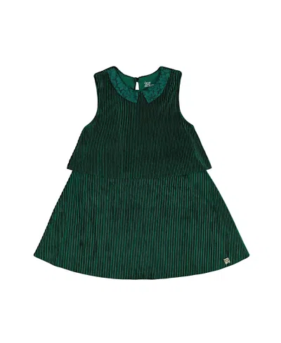 DEUX PAR DEUX DEUX PAR DEUX GIRLS' SLEEVELESS DRESS WITH EYELET COLLAR - BIG KID