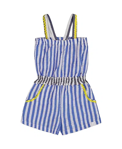 DEUX PAR DEUX DEUX PAR DEUX GIRLS' SLEEVELESS SEERSUCKER ROMPER - LITTLE KID