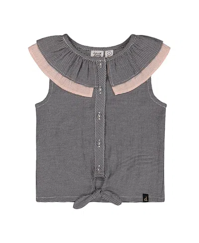 DEUX PAR DEUX DEUX PAR DEUX GIRLS' SLEEVELESS TOP WITH FRONT TIE - LITTLE KID